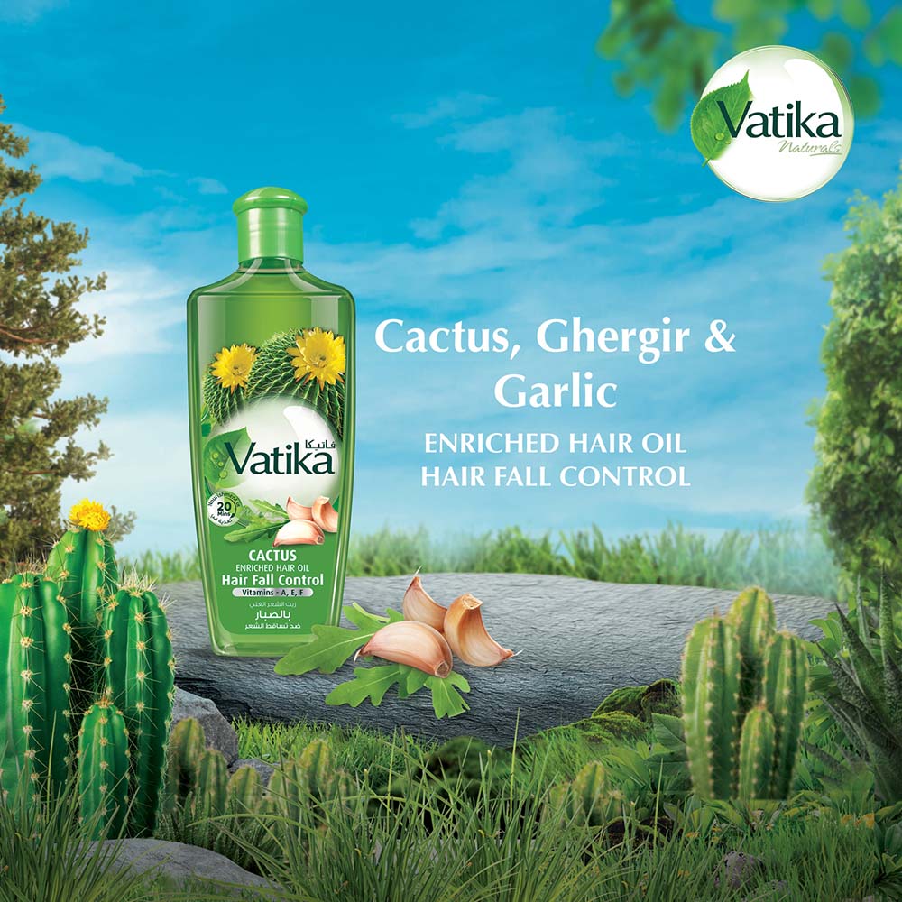 Vatika Cactus Hair Oil 200ml (Hair Fall Control)
