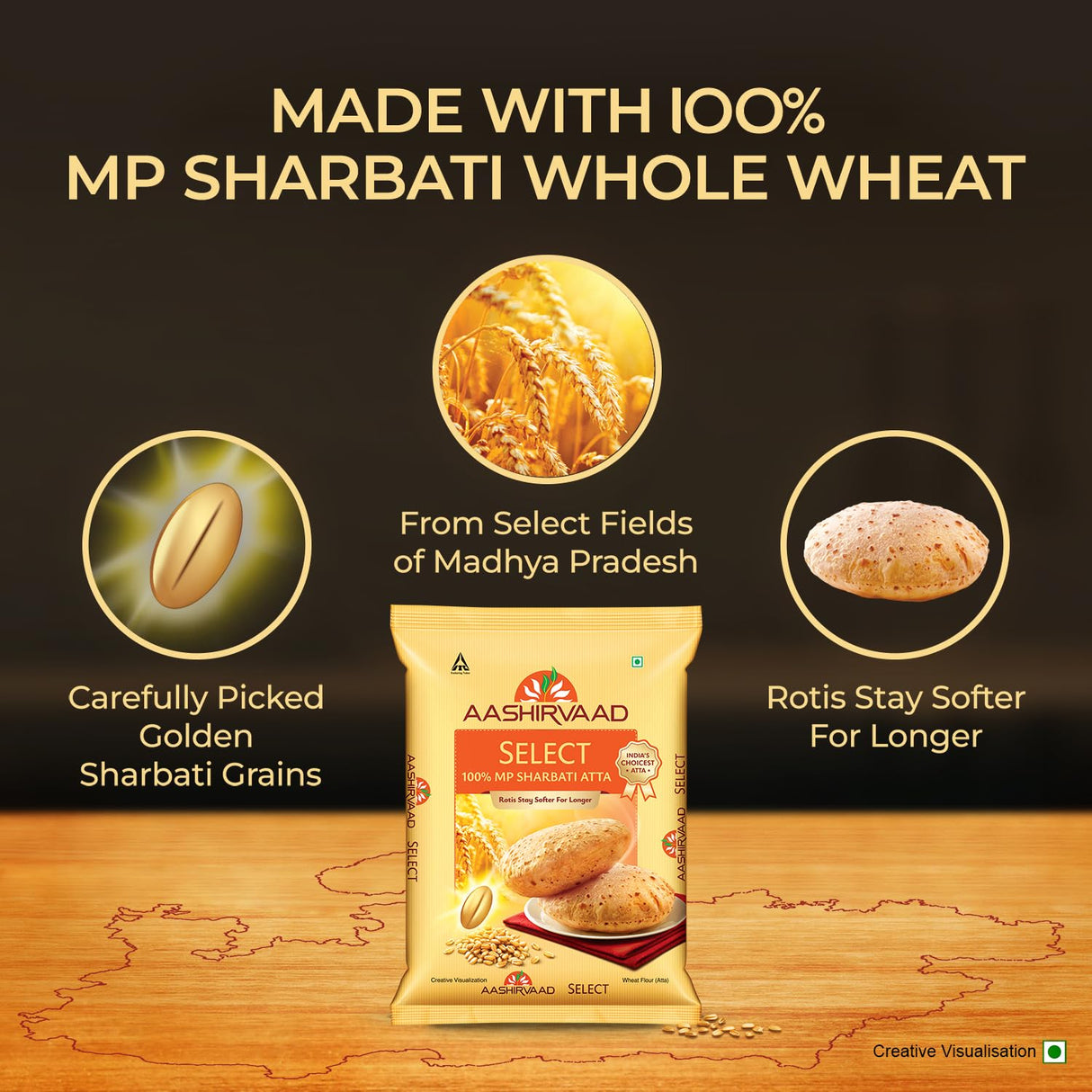 Aashirvaad Select Premium Sharbati Atta, 5kg