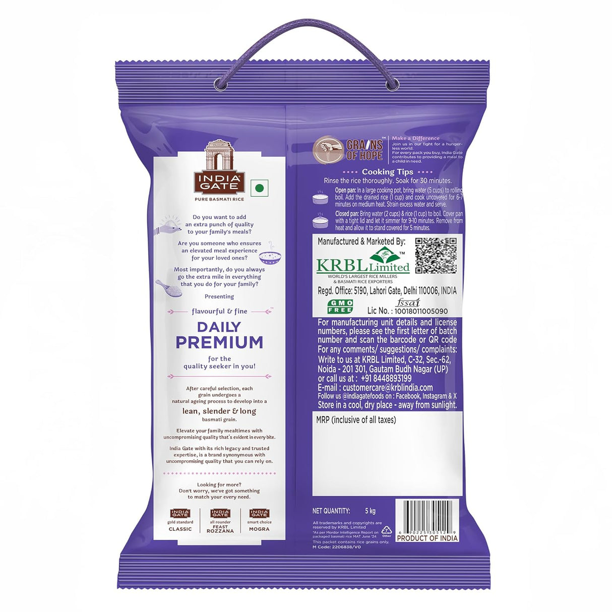 India Gate Daily Premium Aged Basmati Rice 1Kg