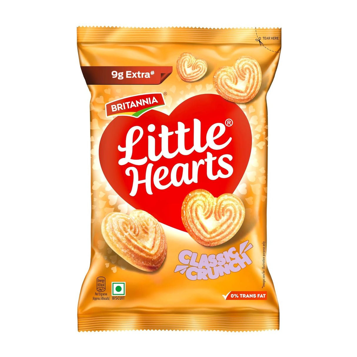 Britannia Little Hearts Biscuit 75g