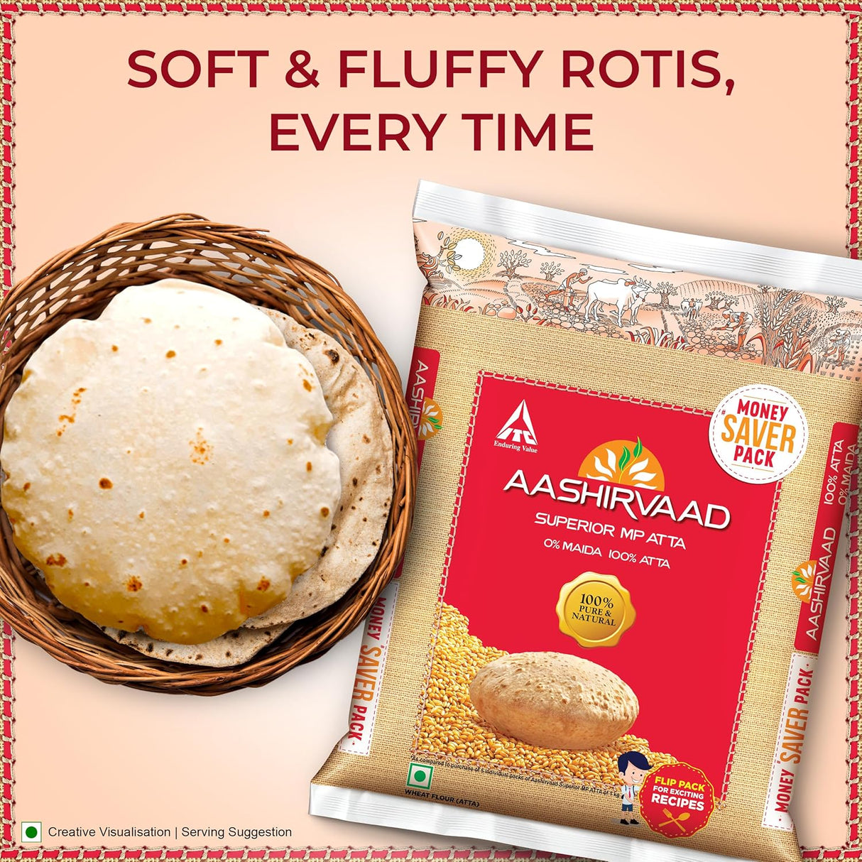 Aashirvaad Whole Wheat Flour Atta 2kg