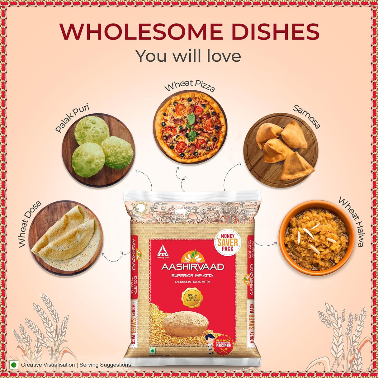 Aashirvaad Whole Wheat Flour Atta 2kg