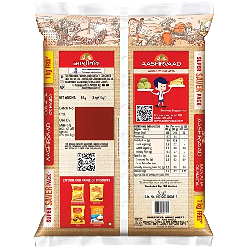 Aashirvaad Whole Wheat Atta 5kg