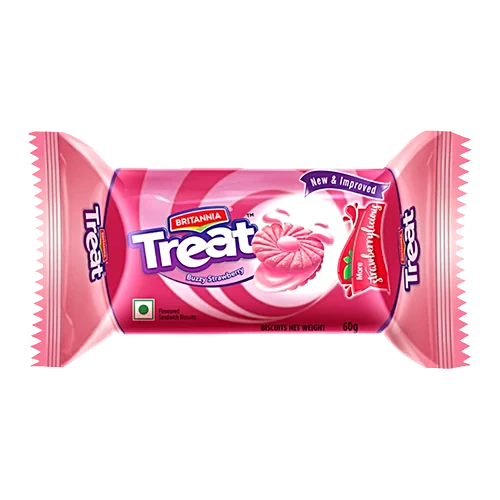 Britannia Treat Buzzy Strawberry Biscuits, 60 g