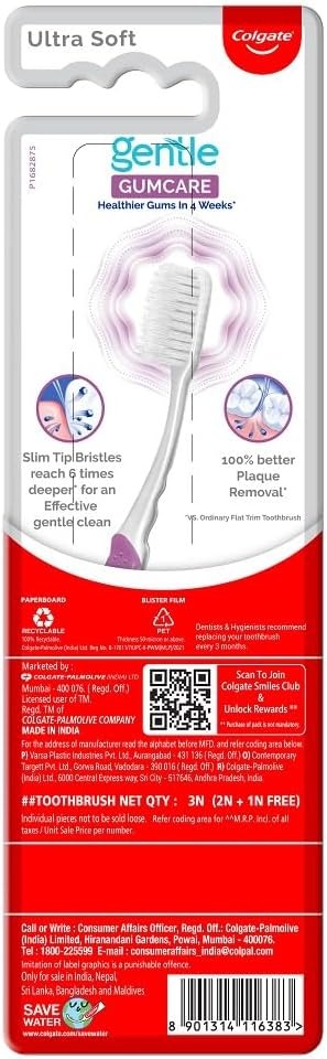 Colgate Tooth Brush (Gentle Gum Care) (Pack of 3)