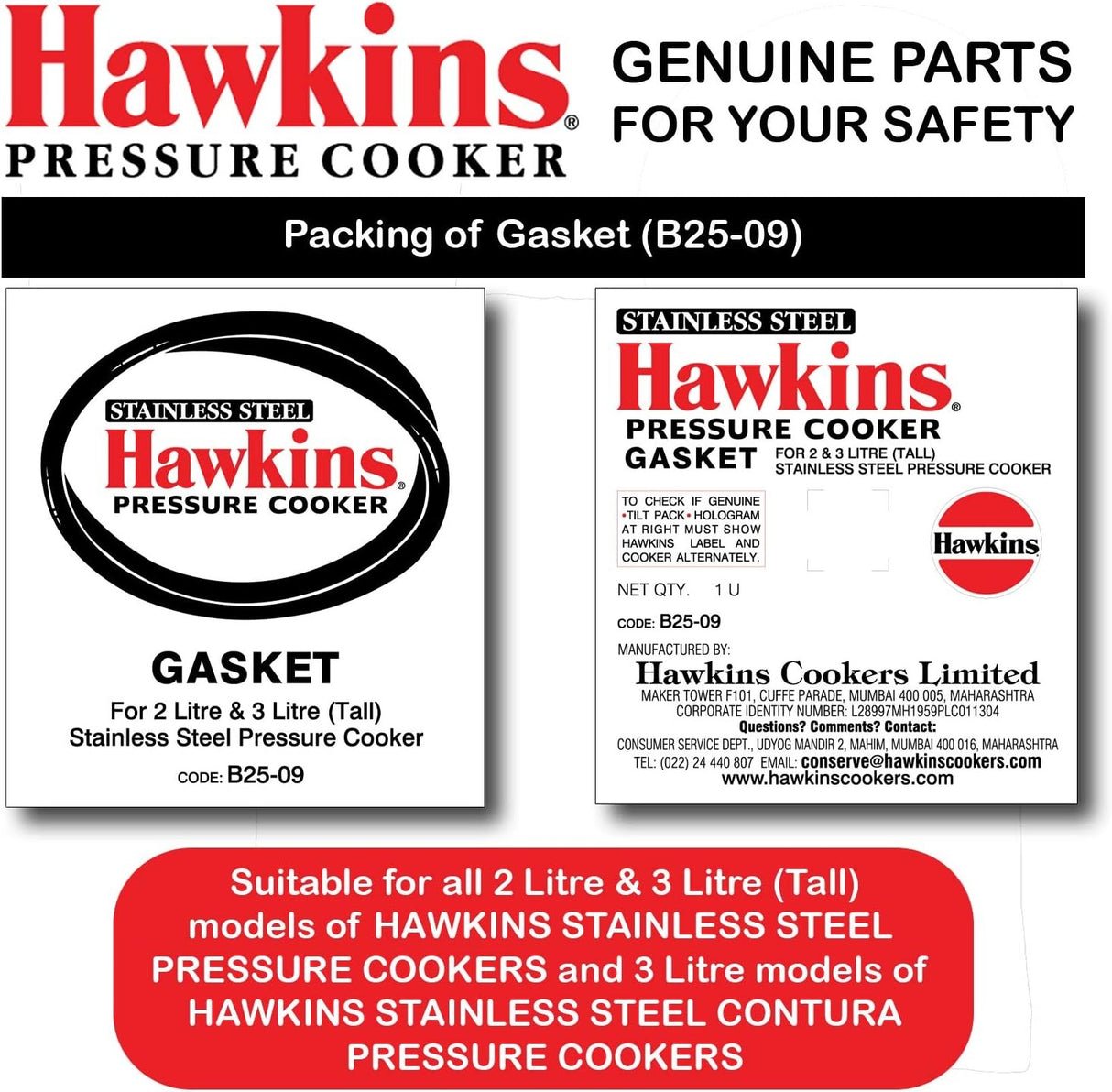 Gasket 2-3 litre- Hawkins