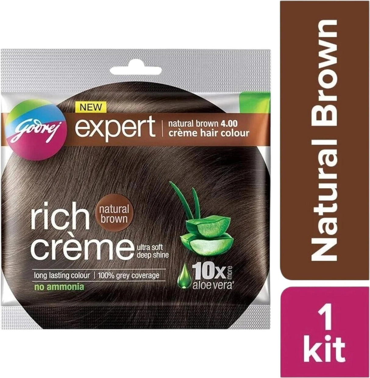 Godrej Hair Colour Cream (Natural Brown) 20ml+20ml