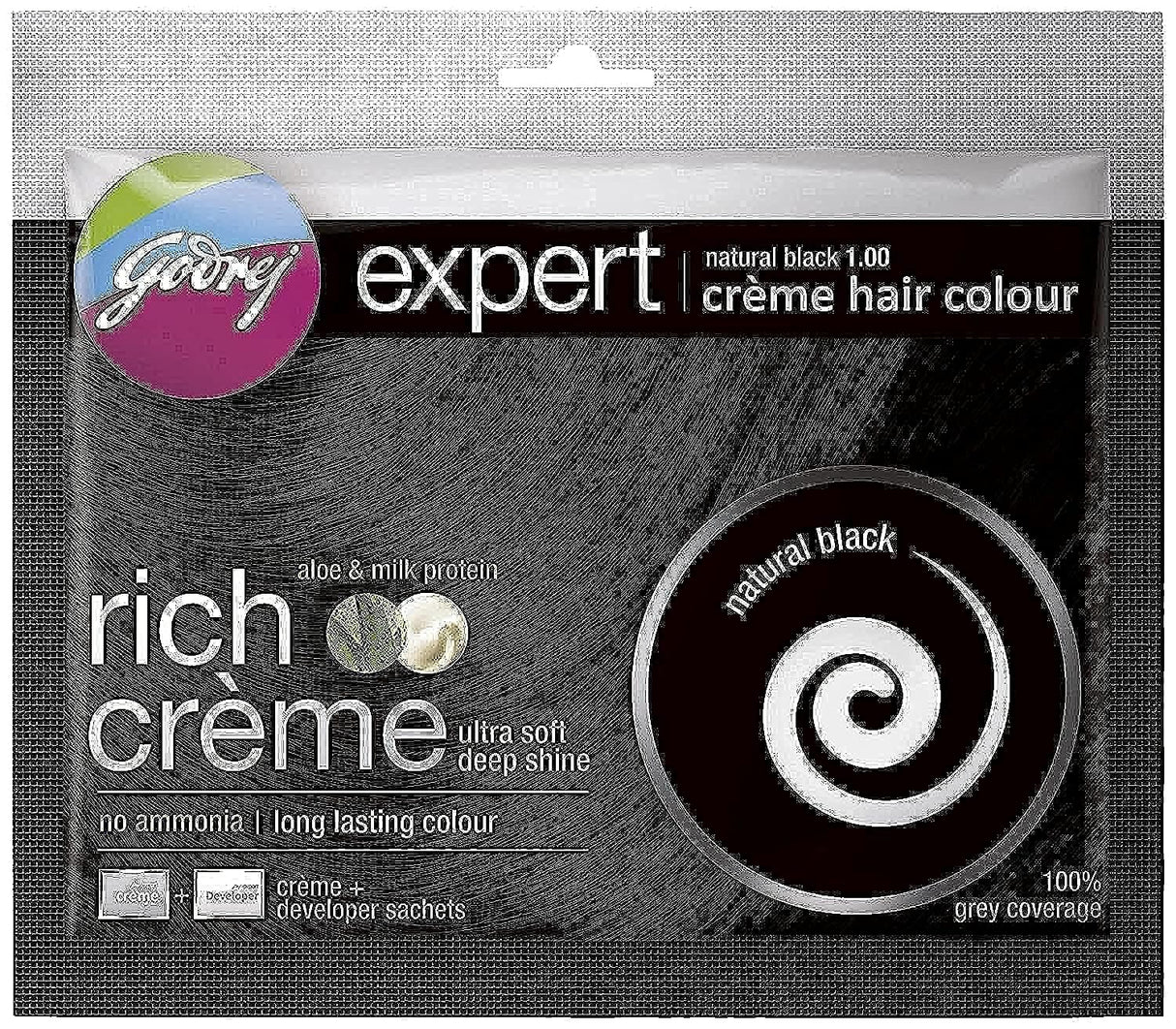 Godrej Hair Colour Creme (Natural Black) 20g+20ml