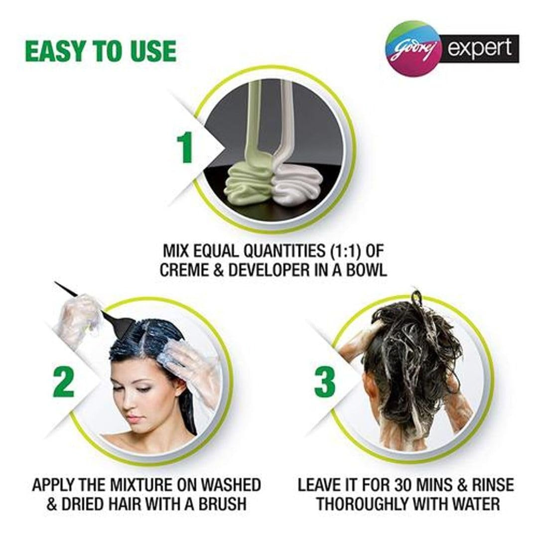 Godrej Hair Colour Creme (Natural Black) 20g+20ml