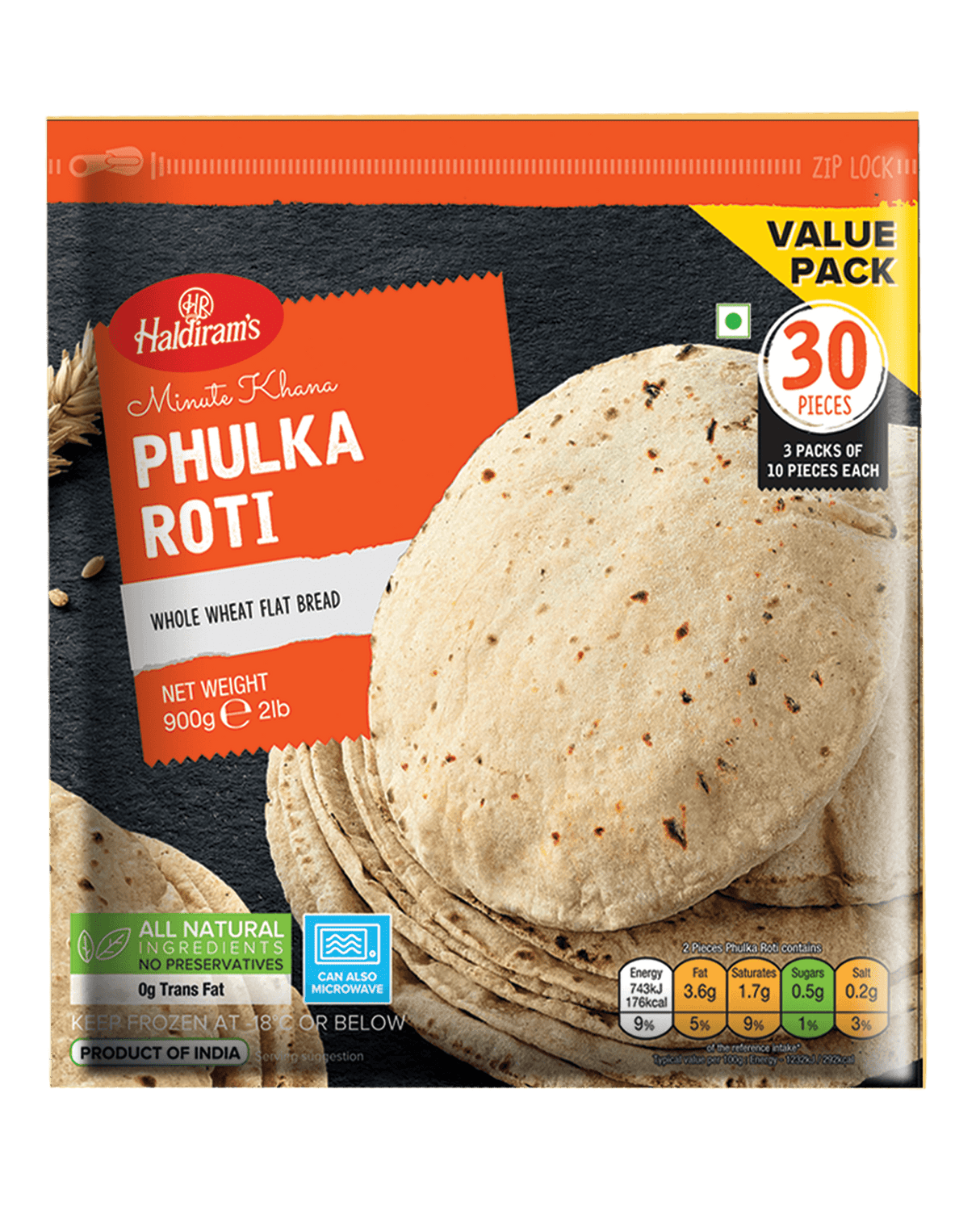 Haldiram's Phulka Roti 30pcs