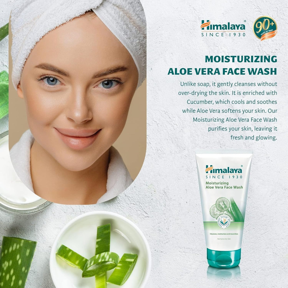 Himalaya Facewash Aloe Vera (Moisturizing) 100ml