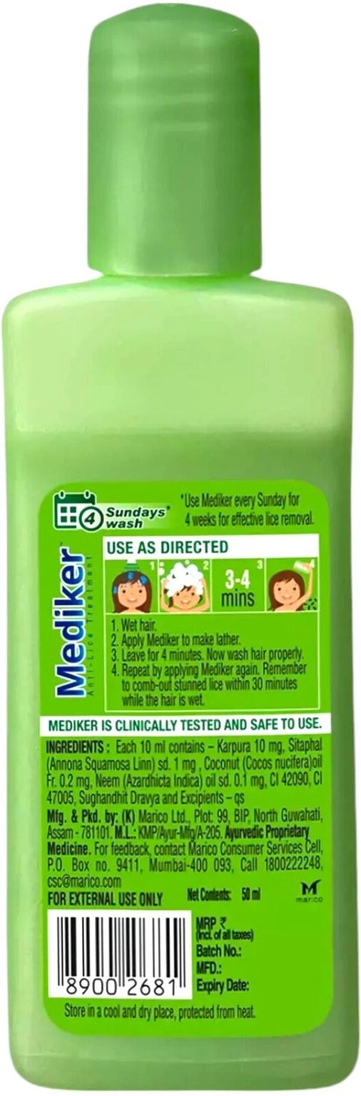 Medikar Shampoo 100% Natural Actives 50ml