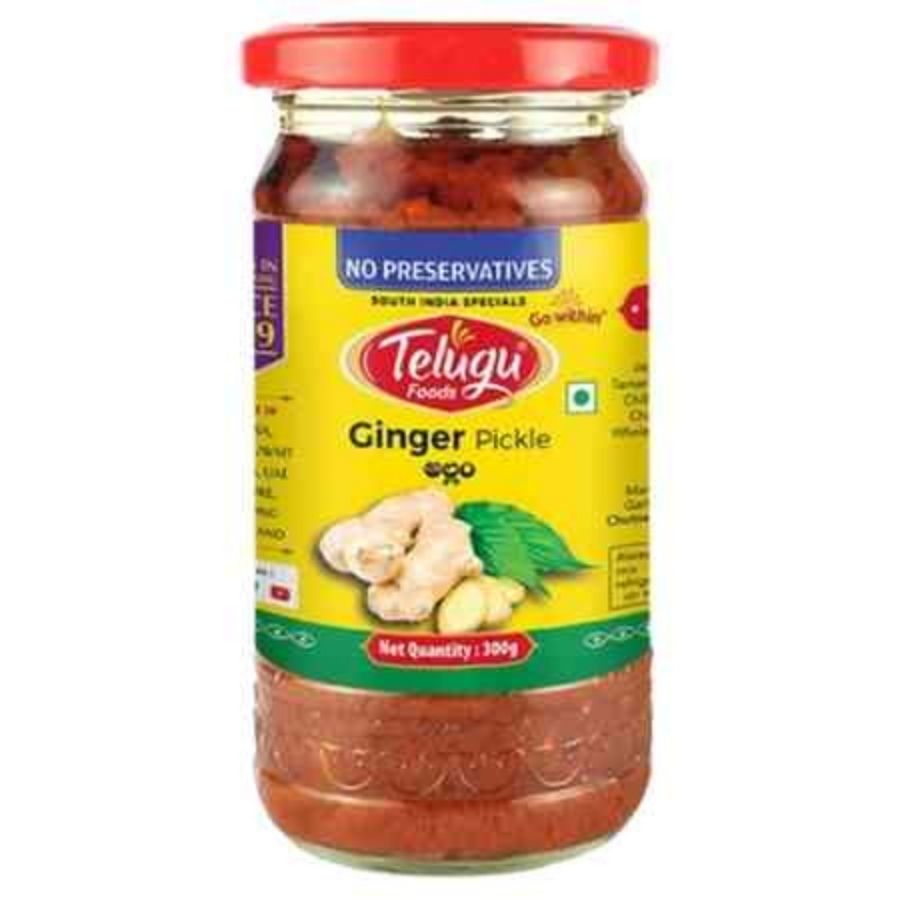 Telugu Foods Ginger Pickle (with Garlic) 300g