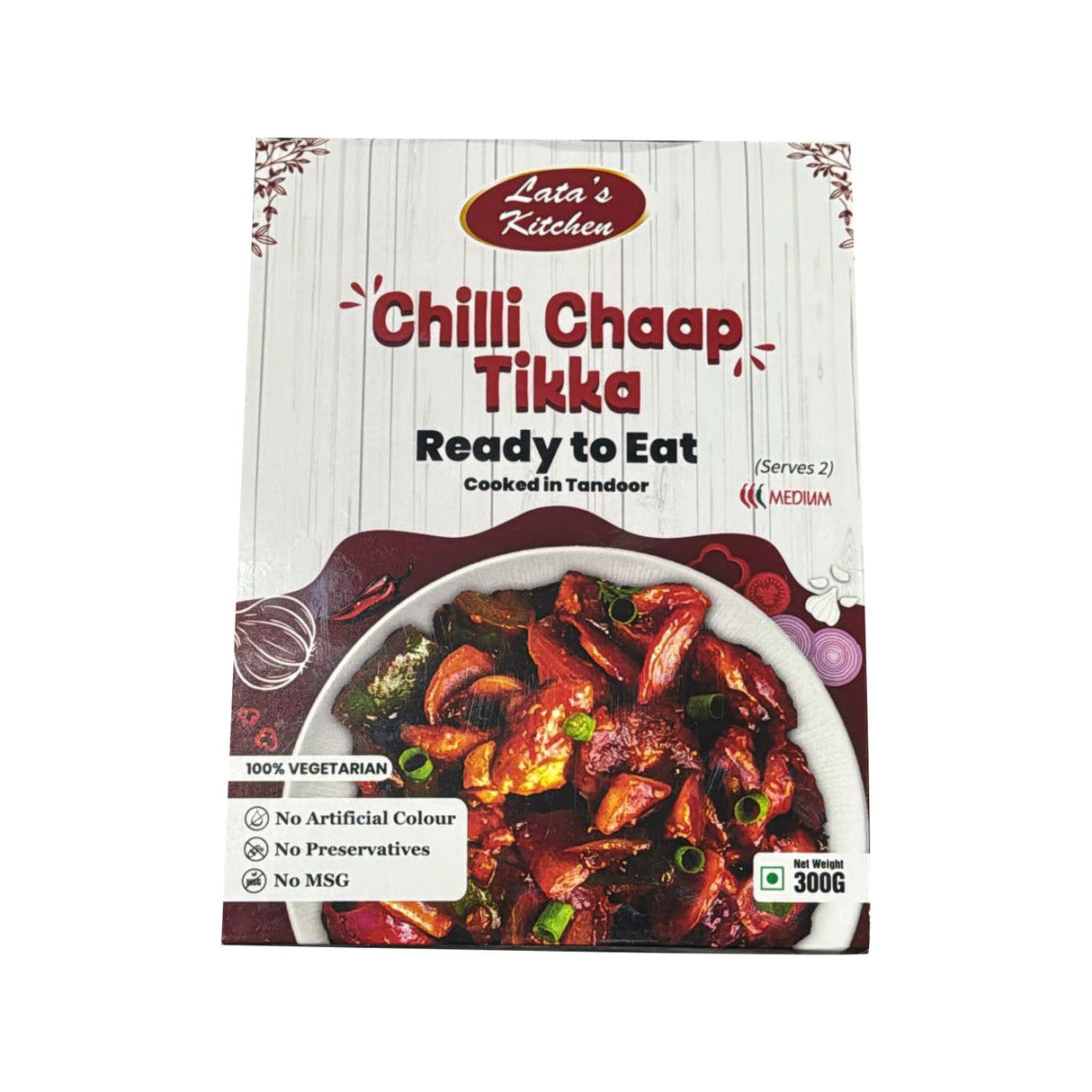 Lata Kitchen Soya Chilli Chaap Tikka Ready to Eat 300g