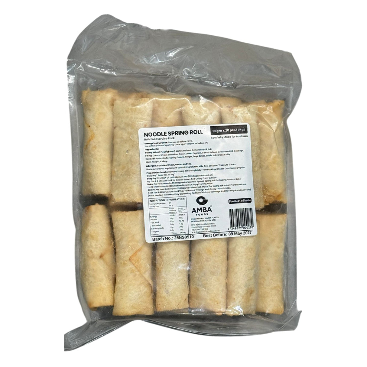 Amba Foods Noodle Spring Roll 1kg