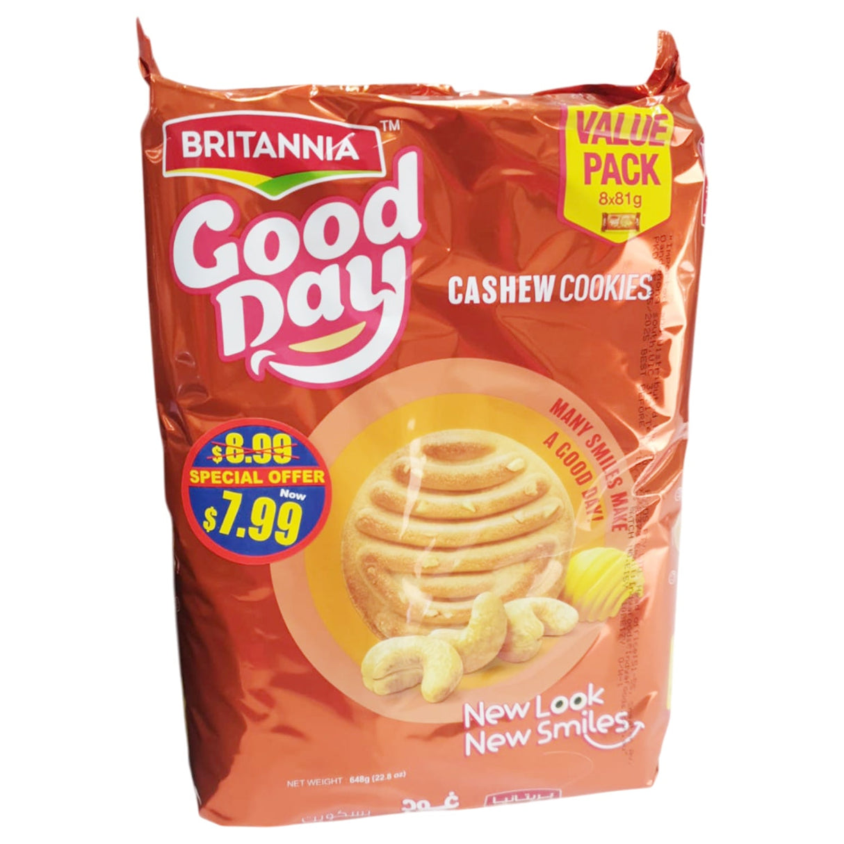 Britannia Good day Cashew Biscuit 648g (8x81g)