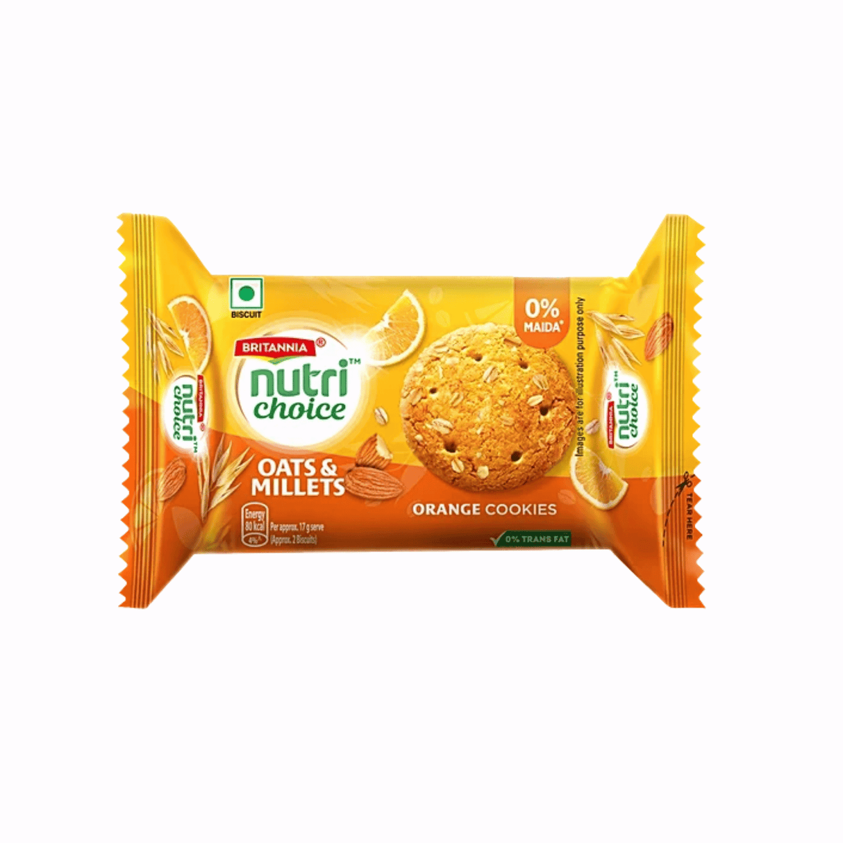 Britannia Oats Orange & Almond Biscuits 75g