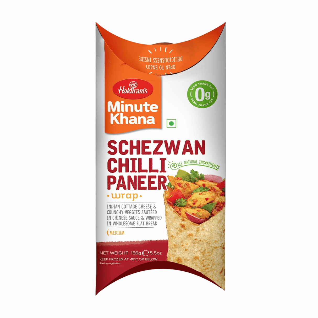 Haldiram's Schezwan Chilli Paneer Wrap 156g