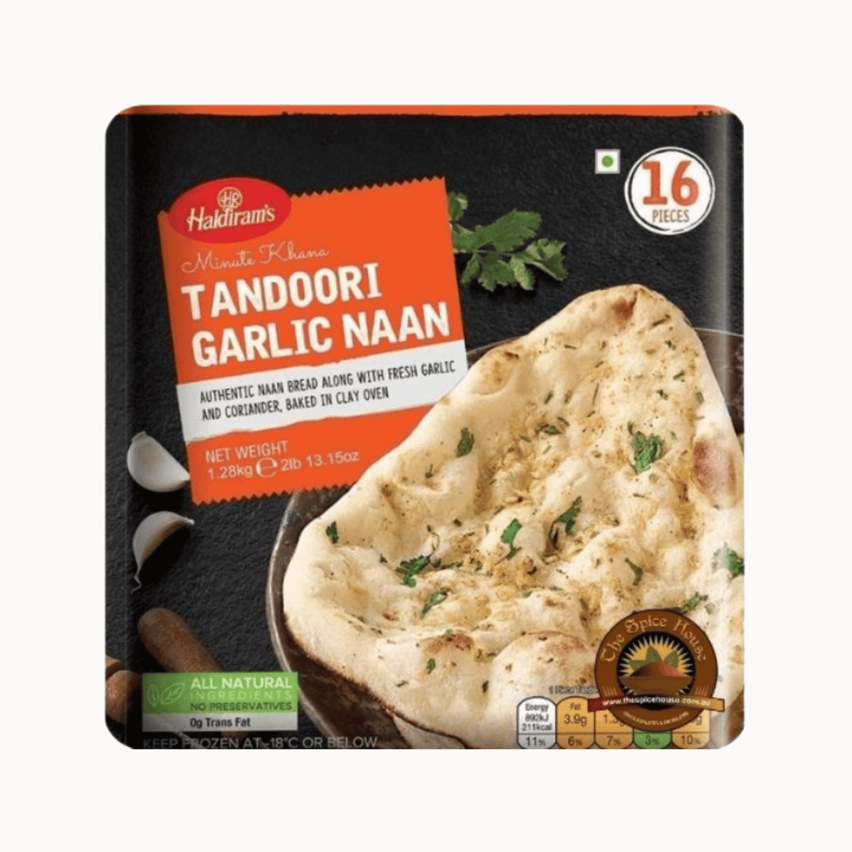 Haldiram's Tandoori Garlic Naan 16pcs