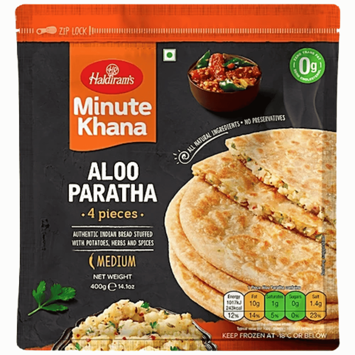 Haldiram's Aloo Gobi Paratha 4pcs