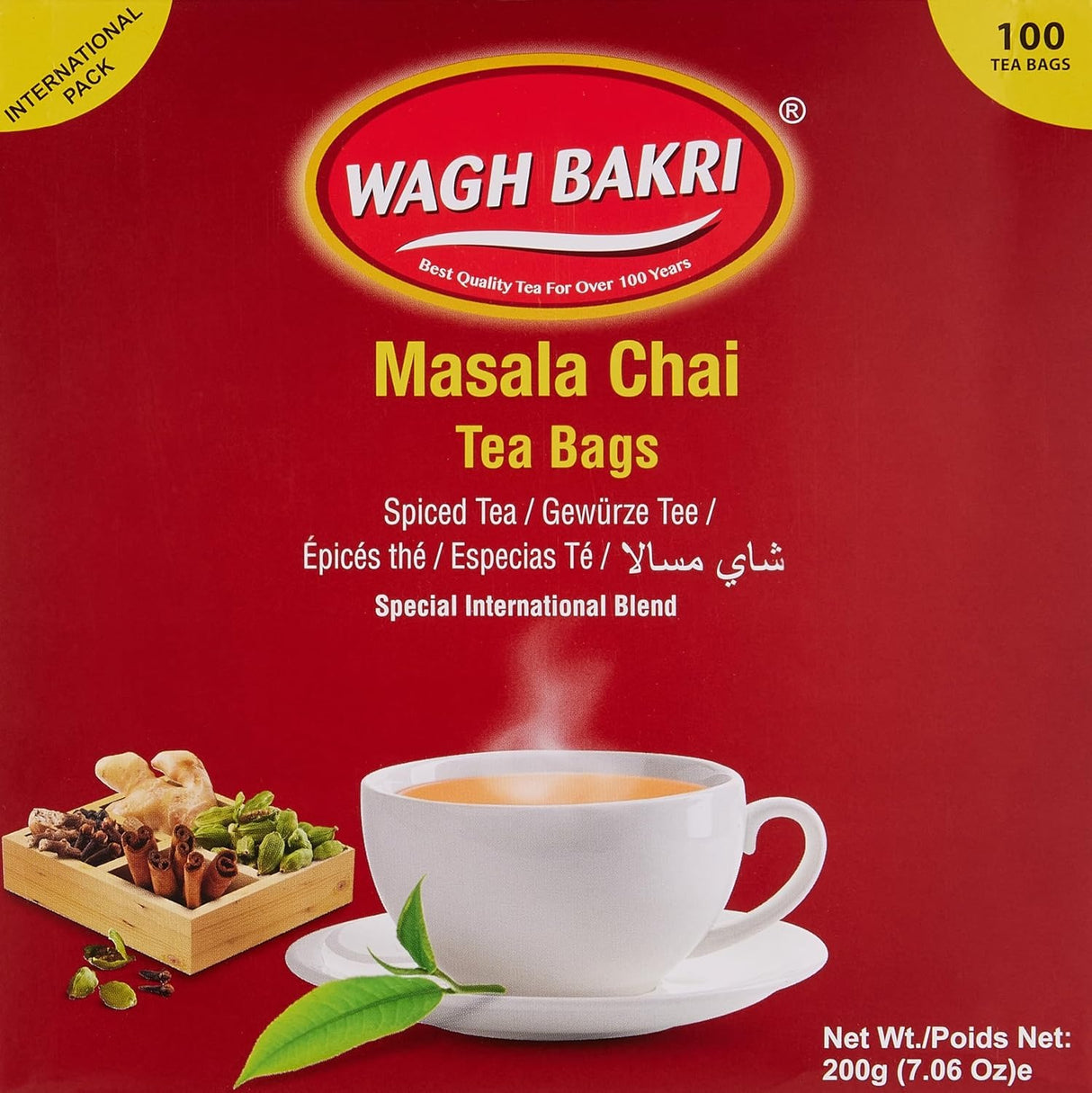 Wagh Bakri Masala Tea 100 Bags 200g