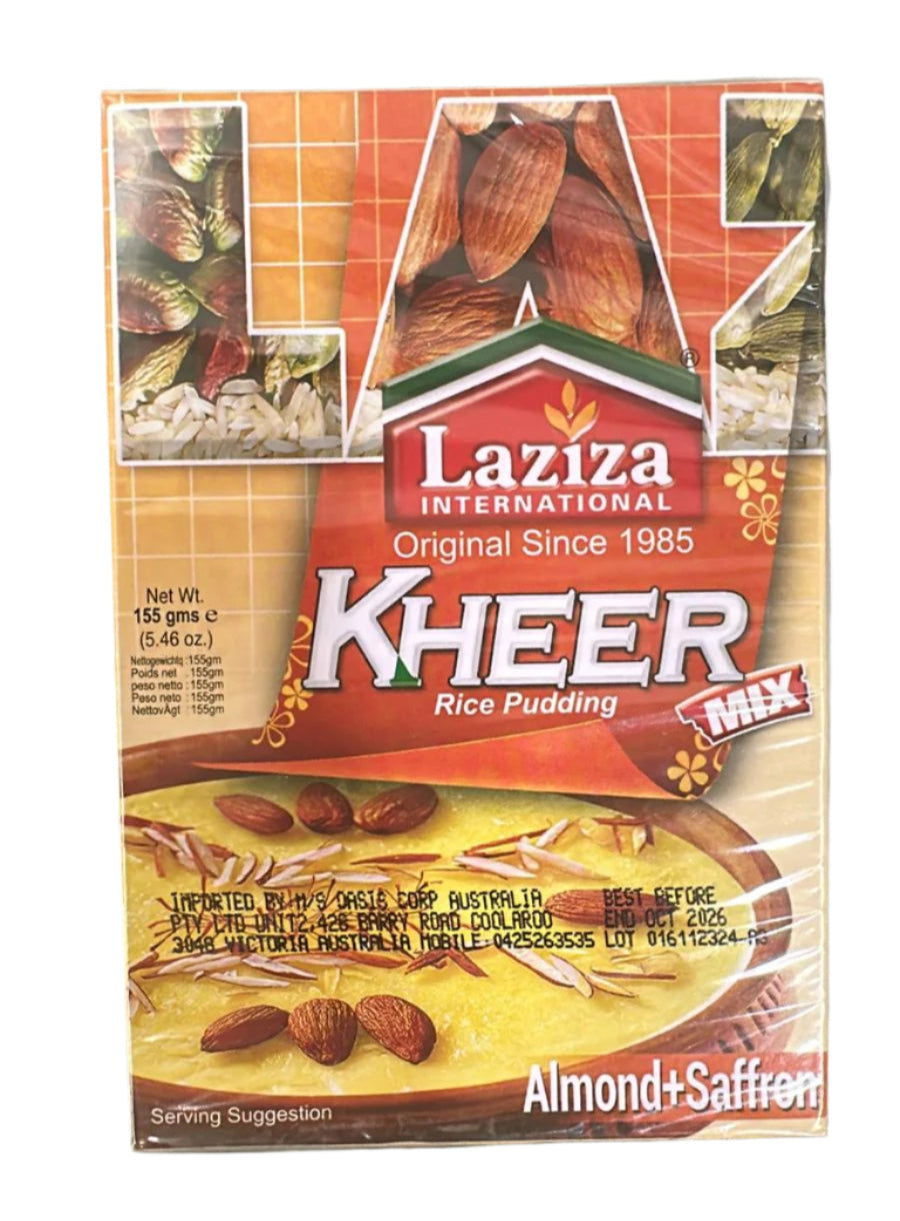 Laziza Kheer Mix Rice Pudding (Almond+Saffron) 155g