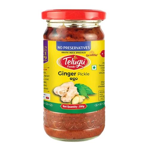 Telugu Ginger Pickle (Without Garlic) 300g