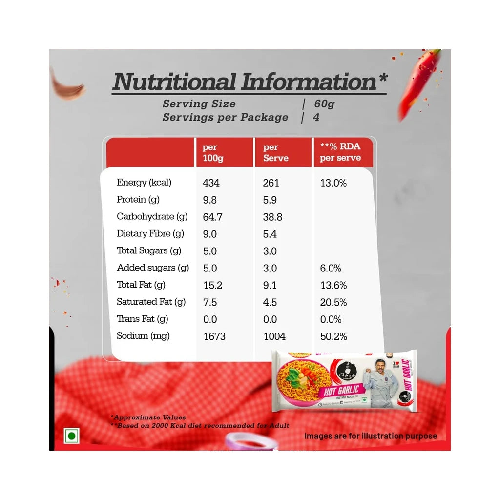 Ching's Hot Garlic Instant Noodles 240g - image 6