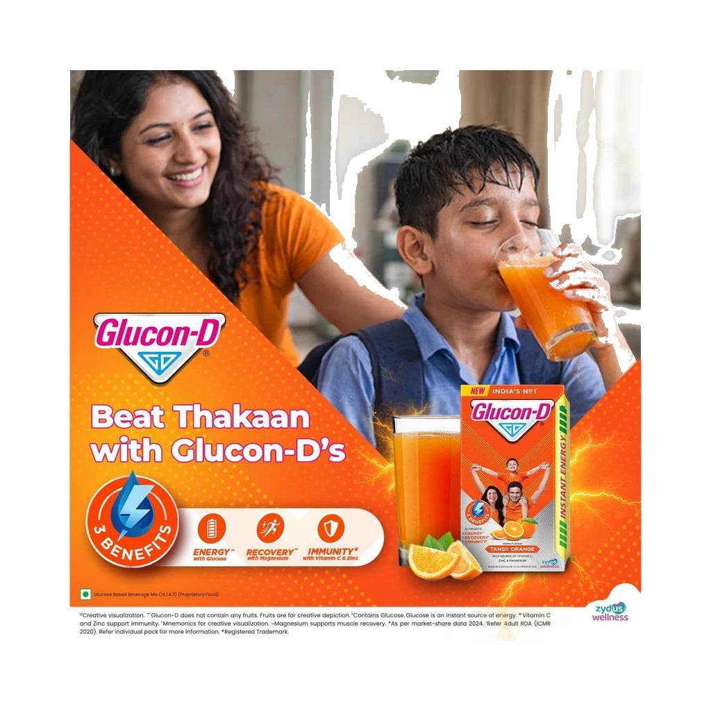 Glucon D Instant energy (Tangy Orange) 200g - image 2