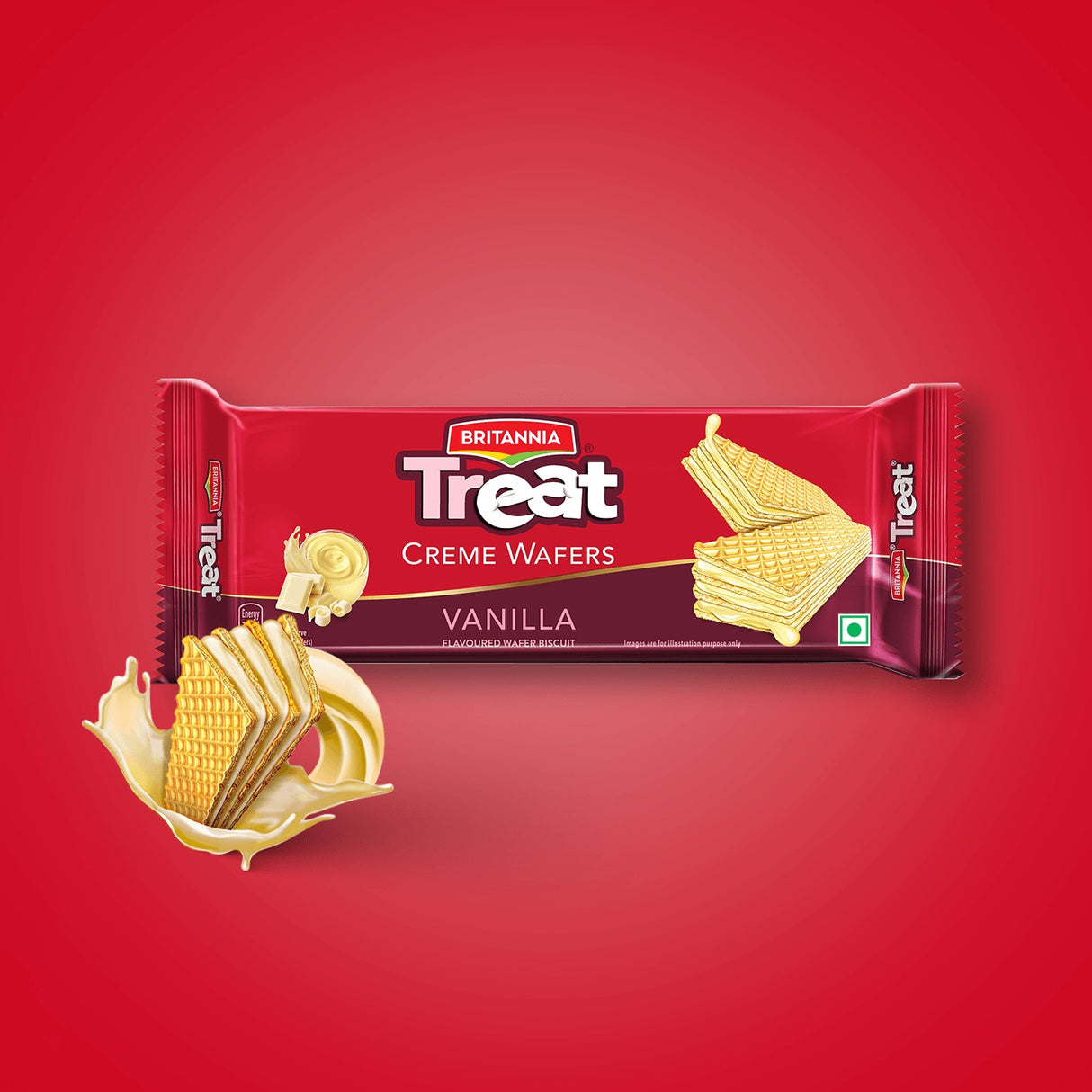 Britannia Treat Creme Wafers Vanilla 75g