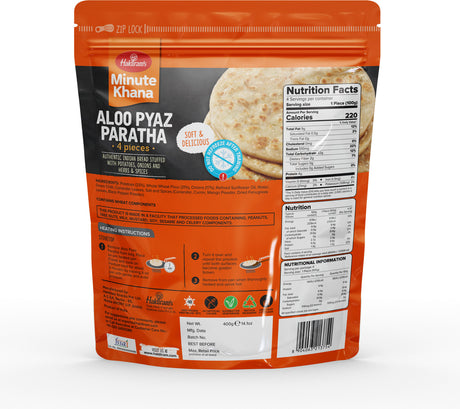 Haldiram's Aloo Pyaz Paratha 4pcs 400g