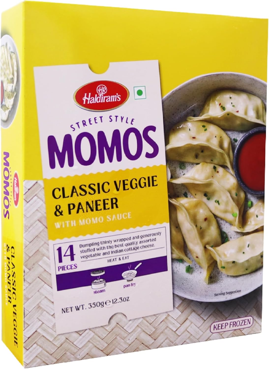 Haldiram's Classic Veggie & Paneer Momos 14pcs (350g)