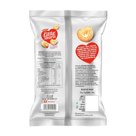 Britannia Little Hearts Biscuit 75g