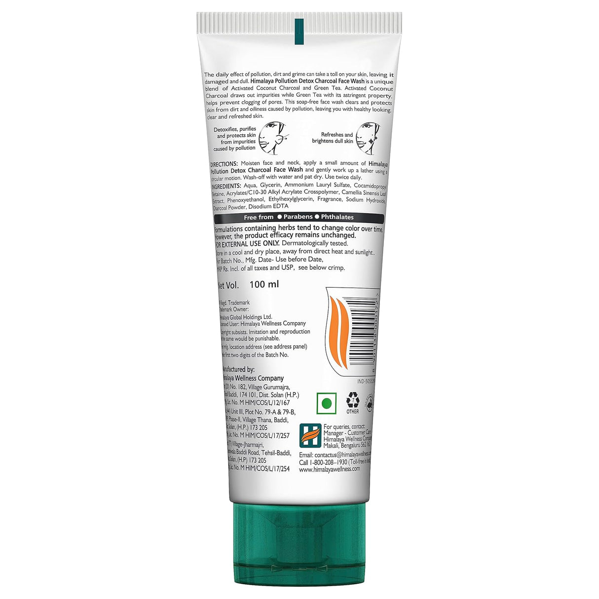 Himalaya Pollution Detox Charcoal Face Wash 100ml