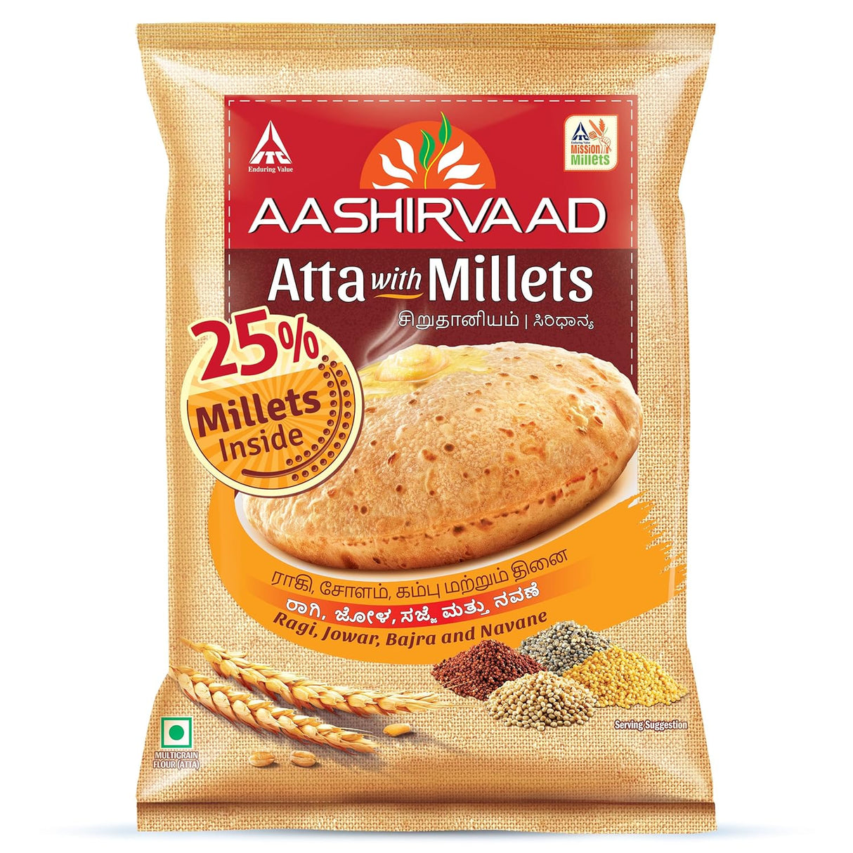Aashirvaad Atta With Millets 2kg