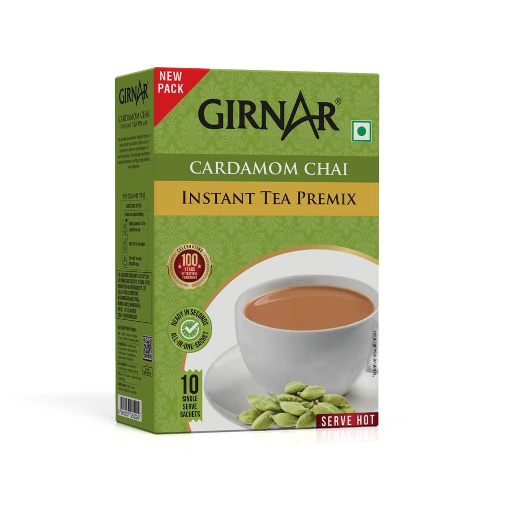 Cardamom Chai Instant Tea 140g (10 bags)- Girnar
