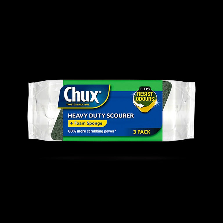 Chux Heavy Duty Scourer (Foam Sponge) 3Pack
