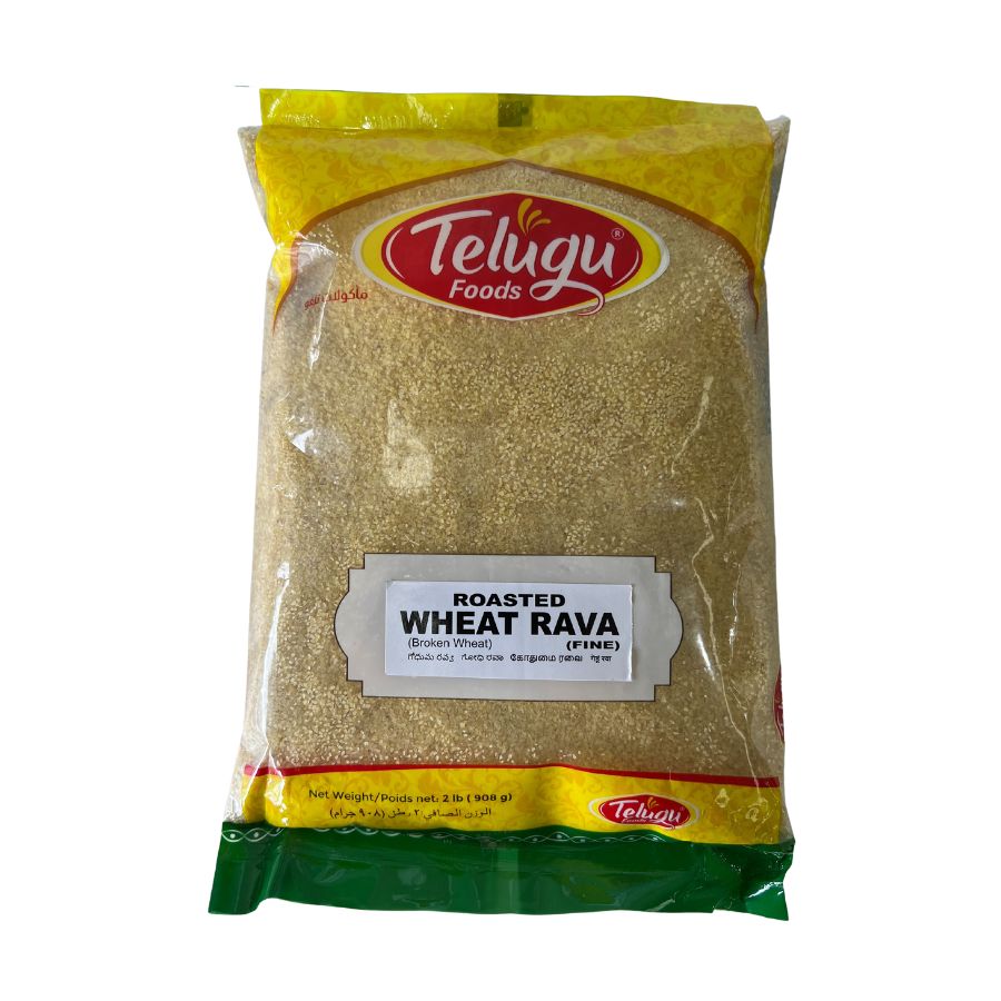 Telugu Cracked Wheat Rava (Fine) Roasted 907g