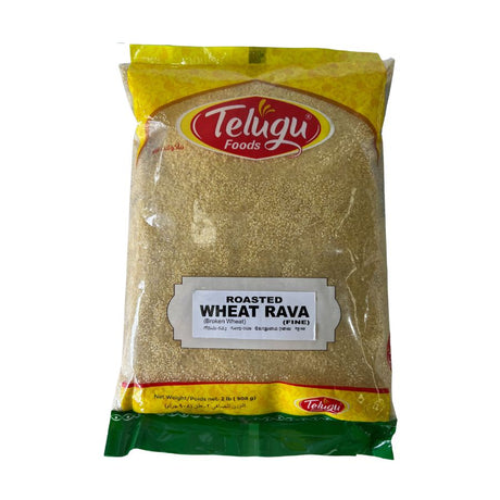 Telugu Cracked Wheat Rava (Fine) Roasted 907g
