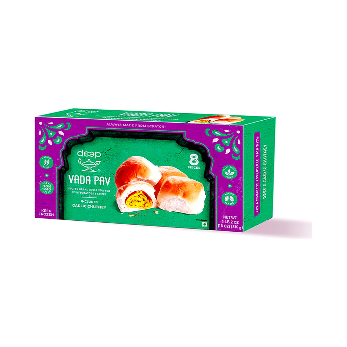 Deep Vada Pav 8pcs (With Chutney)