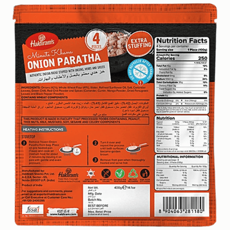 Haldiram's Onion Paratha 4pcs