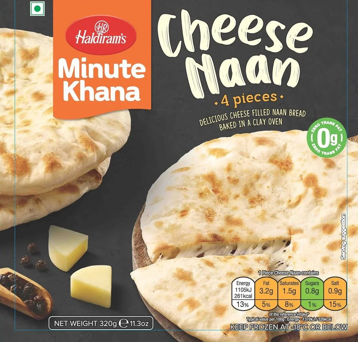 Haldiram's Cheese Naan 320g