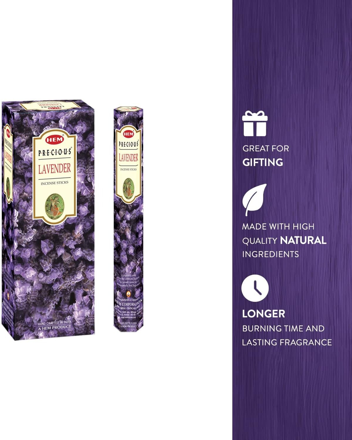 Hem Agarbati Precious Lavender (Incense Sticks) 10g