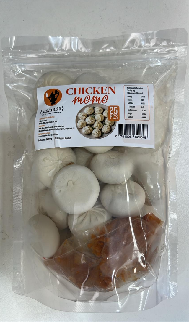 Sukanda Chicken Momos 25pcs With Chutney