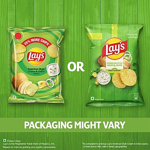 Lay's American Style Cream & Onion Chips 52g