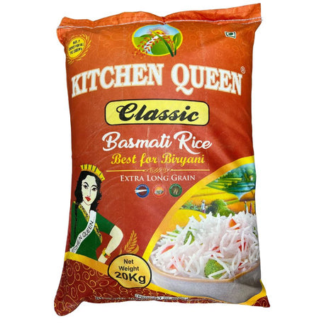 Kitchen Queen Long Grain Classic Basmati Rice 20kg