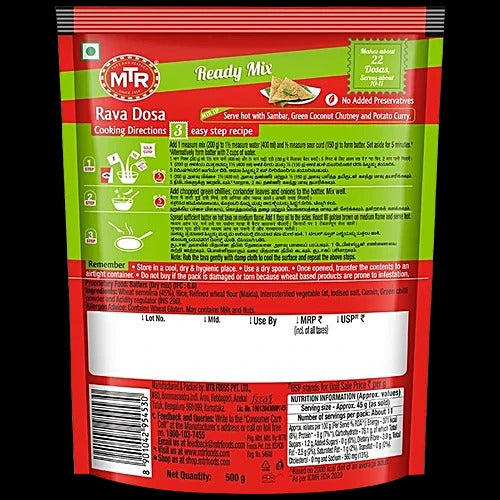 MTR Rava Dosa Mix 500g