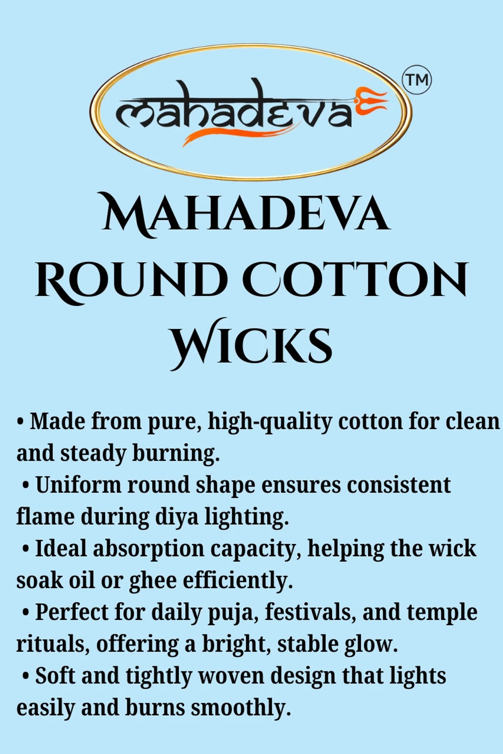 Mahadev Round Cotton Jyot 50g