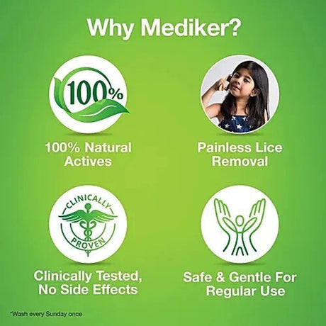 Medikar Shampoo 100% Natural Actives 50ml