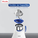 Preethi Blue Leaf Gold (Mixer Grinder with Flexible ) 750W